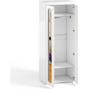 Шкаф для одежды ОЛМЕКО Афина АФ-48 с зеркальными дверьми, белое дерево OLMP002409 - фото 3
