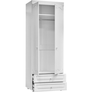 Шкаф для одежды ОЛМЕКО Афина АФ-49 с ящиками, белое дерево OLMP002410 - фото 5