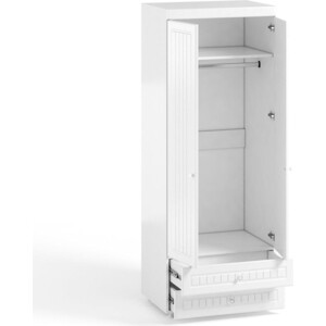 Шкаф для одежды ОЛМЕКО Монако МН-49 с ящиками, белое дерево