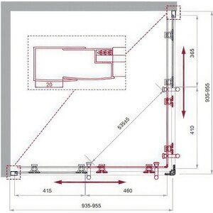 Душевой уголок BelBagno Uno 95х95 прозрачный, хром (UNO-195-A-2-95-C-Cr)