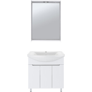 Мебель для ванной Emmy Агата 80х47 белая зеркало шкаф emmy агата 65х70 левый с подсветкой белый agt65mir1 l