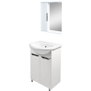 Мебель для ванной Emmy Милли 51х41 с дверцами, белый зеркало шкаф emmy милли 50х70 универсальный белый mel50unbel
