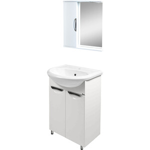 Мебель для ванной Emmy Милли 66х49 с дверцами, белый зеркало шкаф emmy милли 80х70 с подсветкой белый mel80bel
