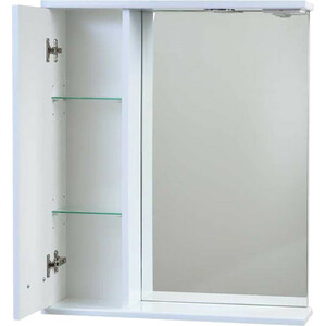 Зеркало-шкаф Emmy Монтана 60х70 левый, с подсветкой, белый (mont60mir1-l)