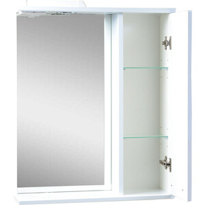 Зеркало-шкаф Emmy Рио 60х70 правый, с подсветкой, белый (rio60mir1-r)
