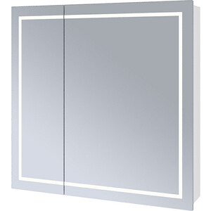 Зеркальный шкаф Emmy Родос 80 с подсветкой, белый (rod80mir1-r)