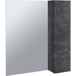 Зеркало-шкаф Emmy Стоун 60х70 правый, серый бетон (stn60mir-r) стол туалетный моби амели 12 48 зеркало шелковый камень бетон чикаго беж