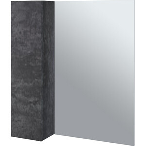 Зеркало-шкаф Emmy Стоун 60х70 левый, серый бетон (stn60mir-l) стол туалетный моби амели 12 48 зеркало шелковый камень бетон чикаго беж