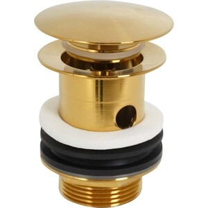 Донный клапан Cezares Click-clack с переливом, брашированное золото (ECO-SAT-BORO) донный клапан kludi