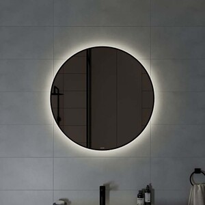 Зеркало Cersanit Eclipse Smart 80х80 с подсветкой, датчик движения, черная рамка (64147)