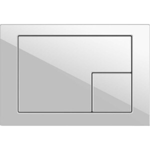Кнопка смыва Cersanit Corner пластик, белый (64077) floating corner shelf white 35x35x3 8 cm mdf