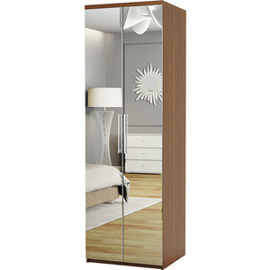 Шкаф для одежды Шарм-Дизайн Комфорт МШ-21 100х45 с зеркалами, орех шкаф для одежды шарм дизайн комфорт мш 21 70х45 с зеркалом орех
