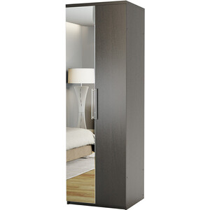 Шкаф для одежды Шарм-Дизайн Комфорт МШ-21 100х45 с зеркалом, венге шкаф для одежды шарм дизайн комфорт мш 21 90х45 с зеркалами дуб сонома