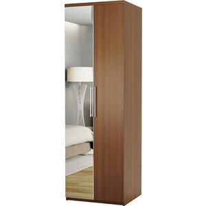 Шкаф для одежды Шарм-Дизайн Комфорт МШ-21 100х45 с зеркалом, орех шкаф для одежды шарм дизайн комфорт мш 21 70х60 с зеркалом орех