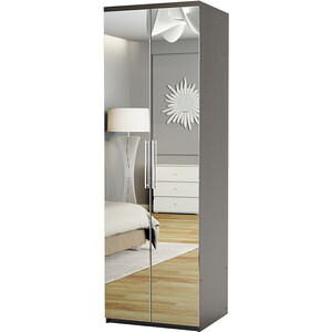 Шкаф для одежды Шарм-Дизайн Комфорт МШ-21 60х45 с зеркалами, венге зеркало mixline комфорт 35х63 овал 4620001981328