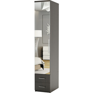 Шкаф для одежды с ящиками Шарм-Дизайн Комфорт МШЯ-11 30х60 с зеркалом, венге шкаф трехдверный шарм дизайн комфорт мкя 32 1 150х45 с зеркалом венге