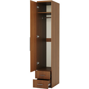Шкаф для одежды с ящиками Шарм-Дизайн Комфорт МШЯ-11 30х60 с зеркалом, орех