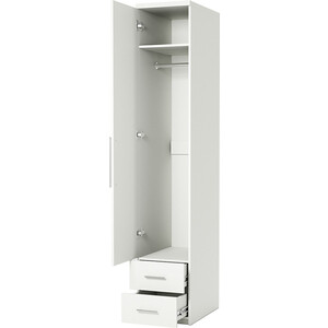Шкаф для одежды с ящиками Шарм-Дизайн Комфорт МШЯ-11 40х60 с зеркалом, белый