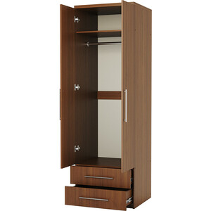 Шкаф для одежды с ящиками Шарм-Дизайн Комфорт МШЯ-21 100х60 с зеркалами, орех