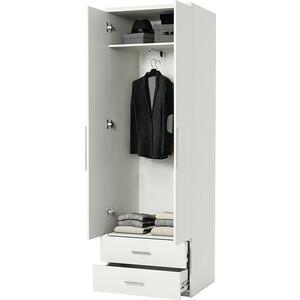Шкаф для одежды с ящиками Шарм-Дизайн Комфорт МШЯ-21 110х45 с зеркалами, белый