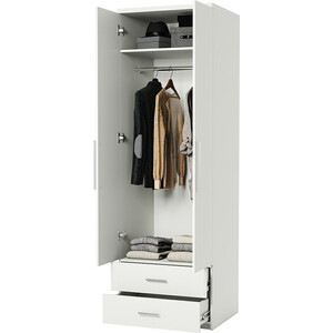 Шкаф для одежды с ящиками Шарм-Дизайн Комфорт МШЯ-21 70х60 с зеркалами, белый