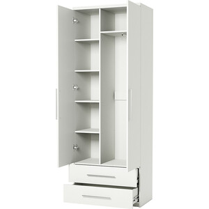 Шкаф комбинированный с ящиками Шарм-Дизайн Комфорт МКЯ-22 100х45 с зеркалом, белый