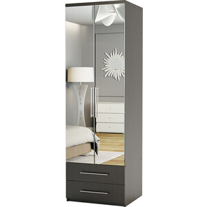 Шкаф комбинированный с ящиками Шарм-Дизайн Комфорт МКЯ-22 110х45 с зеркалом, венге шкаф четырехдверный шарм дизайн комфорт мкя2 43 200х60 с зеркалом венге