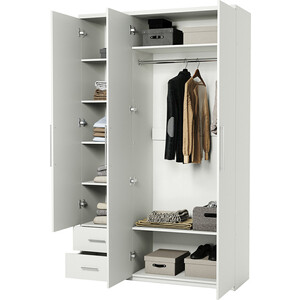 Шкаф трехдверный Шарм-Дизайн Комфорт МКЯ-32/1 150х60 с зеркалами, белый