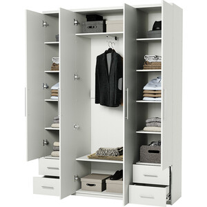 Шкаф четырехдверный Шарм-Дизайн Комфорт МКЯ2-43 140х45 с зеркалом, белый