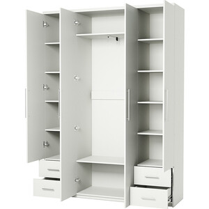 Шкаф четырехдверный Шарм-Дизайн Комфорт МКЯ2-43 160х45 с зеркалом, белый