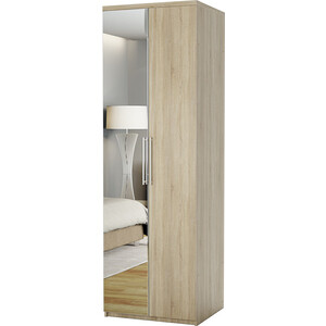 Шкаф для одежды Шарм-Дизайн Комфорт МШ-21 100х45 с зеркалом, дуб сонома тумба стационарная комфорт п бюджет 402985 091 дуб сонома