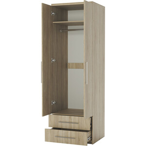 Шкаф для одежды с ящиками Шарм-Дизайн Комфорт МШЯ-21 80х60 с зеркалами, дуб сонома