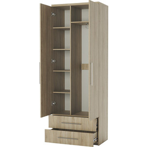 Шкаф комбинированный с ящиками Шарм-Дизайн Комфорт МКЯ-22 90х45 с зеркалами, дуб сонома