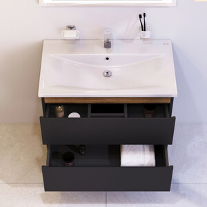 Мебель для ванной Am.Pm X-Joy 80х45 черная матовая