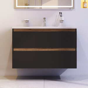 Мебель для ванной Am.Pm X-Joy 100х45 черная матовая