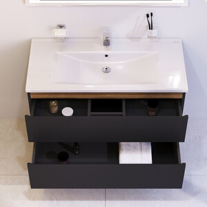 Мебель для ванной Am.Pm X-Joy 100х45 черная матовая