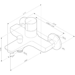 Смеситель для ванны Am.Pm X-Joy TouchReel черный (F85A10522)