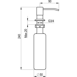 Дозатор для моющих средств Granula GR-1403 графит