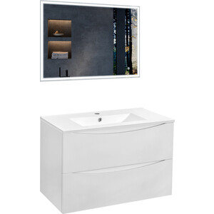Мебель для ванной Vincea Mia 80х46 G.White тумбы для тв meliconi 12040h glass white