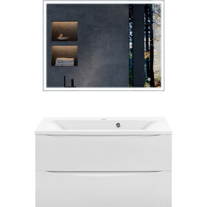 Мебель для ванной Vincea Mia 90х45 G.White, белая раковина