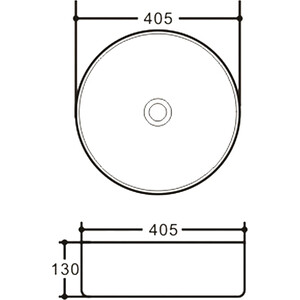 Раковина накладная Vincea 41х41 с донным клапаном, белая (VBS-316, DBS0-216)