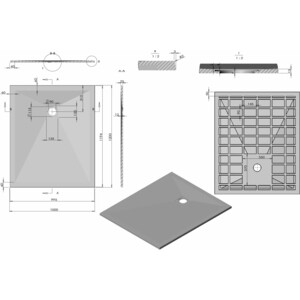 Душевой поддон Vincea VST-4SR 120х100 антрацит (VST-4SR1012A)