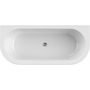 Акриловая ванна Cezares Slim Wall 180х80 черная матовая (SLIM WALL-180-80-60-NERO-SET) акриловая ванна aquanet perfect 170х75 белая матовая matt finish 260056