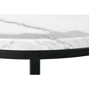 Набор кофейных столиков Bradex Tango белый мрамор с черными ножками (RF 0207)