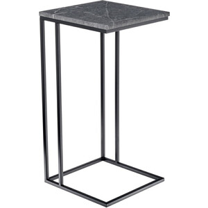 Придиванный столик Bradex Loft 35x35 серый мрамор с черными ножками (RF 0355) стул bradex tokyo серый fr 0788