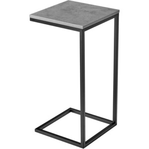 Придиванный столик Bradex Loft 35х35 бетон чикаго с черными ножками (RF 0230) придиванный столик bradex