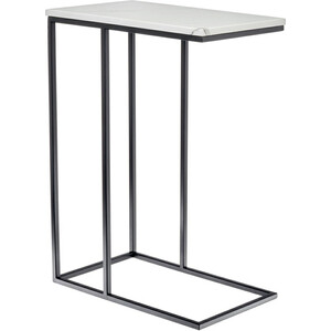 Придиванный столик Bradex Loft 50x30 белый мрамор с черными ножками (RF 0358) придиванный столик bradex