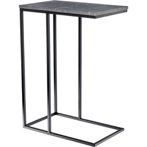 Придиванный столик Bradex Loft 50x30 серый мрамор с черными ножками (RF 0357) салатник круглый jana декор серый мрамор с розовым кантом 23 см