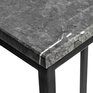 Придиванный столик Bradex Loft 50x30 серый мрамор с черными ножками (RF 0357)