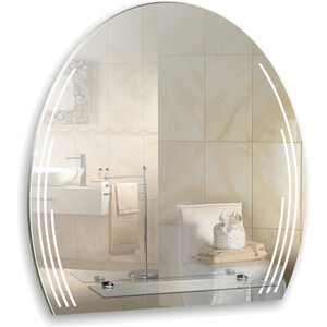 Зеркало Mixline Партер 57х60 с полкой (550415) зеркало для ванной март ferro с полкой бортиком 50x69 2 см чёрный